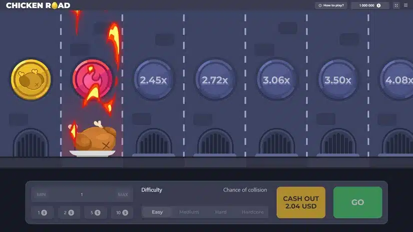 Demo-Version des Chicken Cross Spiels